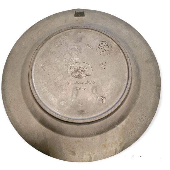 VTG The Great American Revolution 1776 Pewter Plate Washington Crossing Delaware - Picture 2 of 2